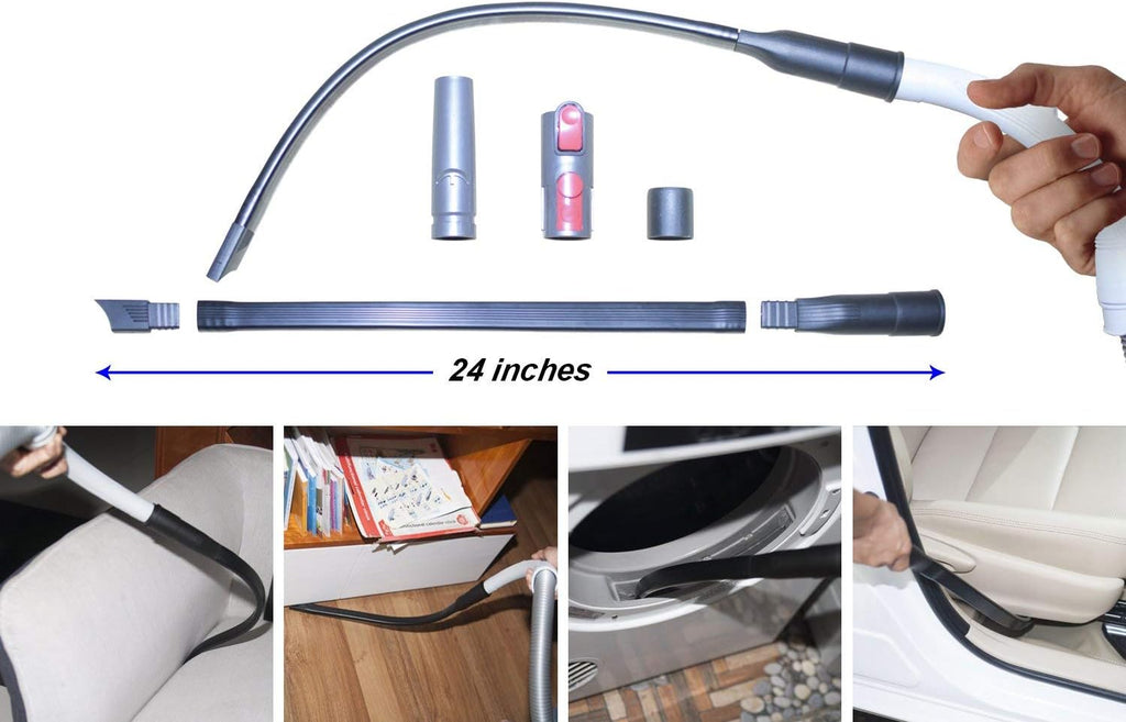 Dryer Vent Cleaner Kit & Refrigerator Condenser Coil Brush-Dryer Lint Brush Vent Trap Cleaner-Vacuum Attachment for