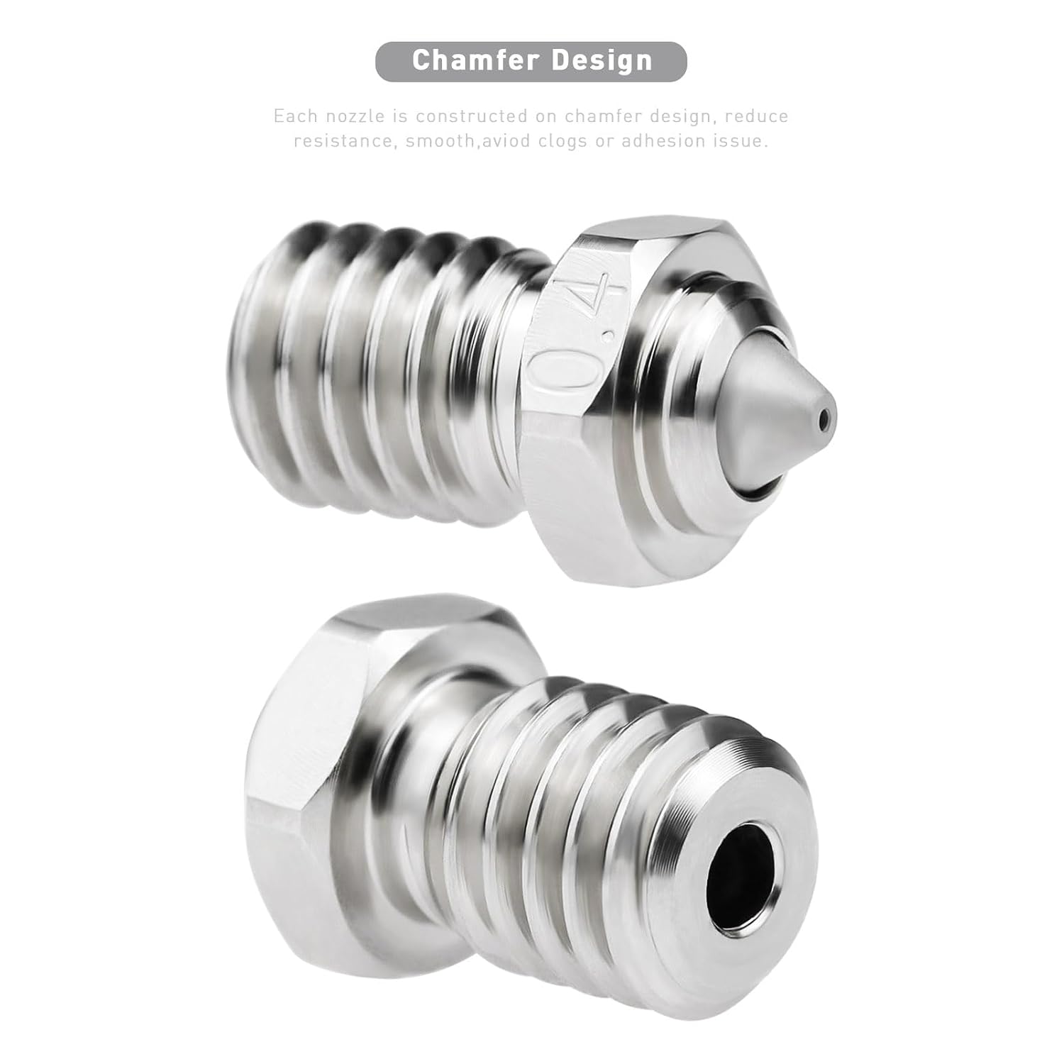 1PC Upgrade V6 Bimetal Nozzle 0.4mm Hardened Steel Plated Copper Compatible with 1.75mm Voron 2.4 V6 Hotend Prusa I3