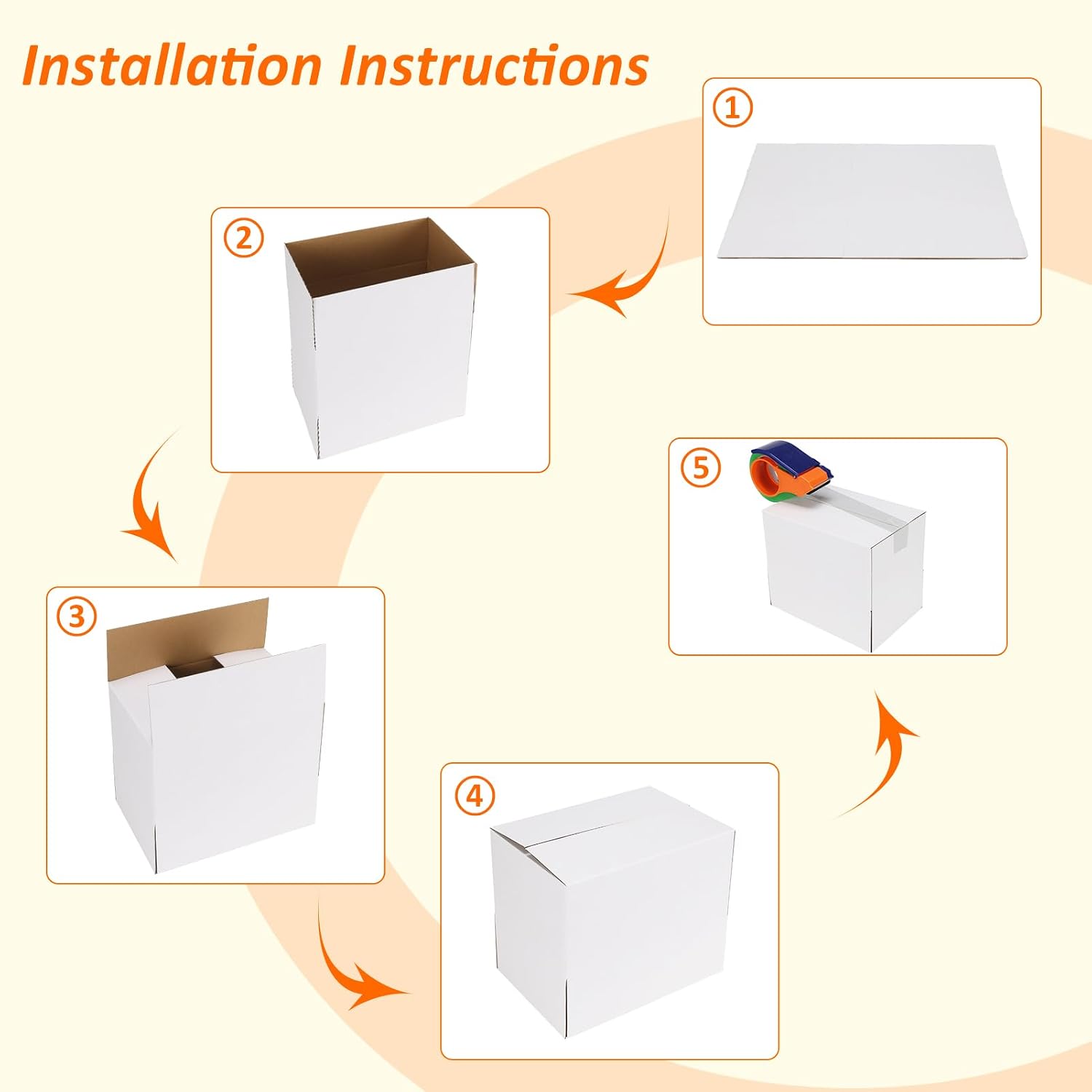 10x7x5 Shipping Boxes Set of 30, White Corrugated Cardboard Mailer Box for Packing Small Business