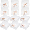 12pcs White Kraft Paper Clamshell Gift Box with Closure Lid