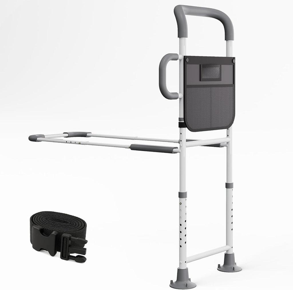 Bed Rails for Elderly Adults Safety - Adjustable Bed Assist Rails for Seniors, Adult Bed Guard Rail with Non-Slip