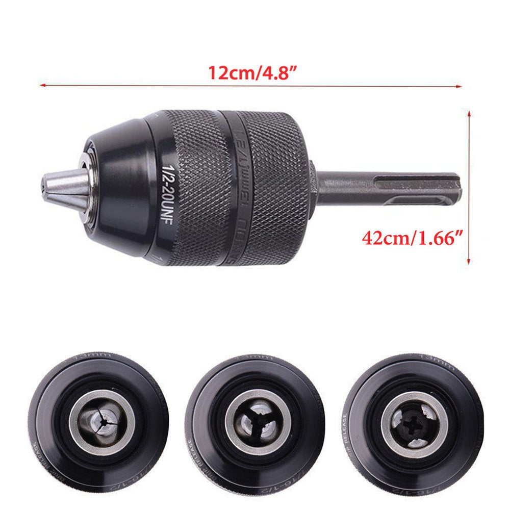 Yakamoz 2-13MM Keyless Drill Chuck Adapter with SDS Plus Adaptor