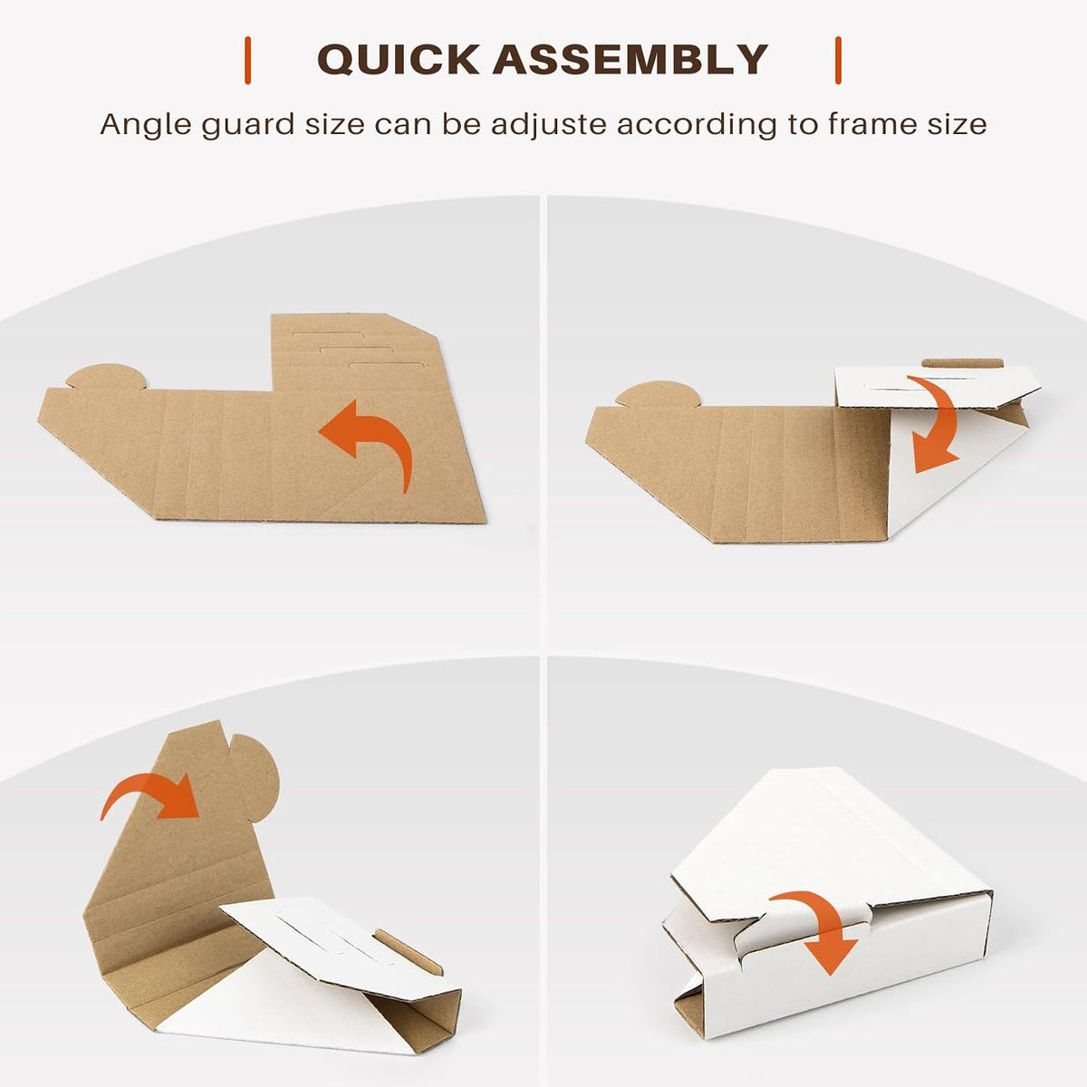 Adjustable Cardboard Corner Edge Protectors 100 Pack