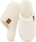 Fuzzy House Slippers for Women with Comfortable Memory Foam | Lightweight Closed-Toe Indoor Scuff Shoes for Cozy Warm