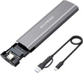M.2 SSD Enclosure M.2 NVME SATA Dual Protocol Hard Drive Enclosure Aluminum USB 3.2 Gen 2 10Gbps External NVMe to USB