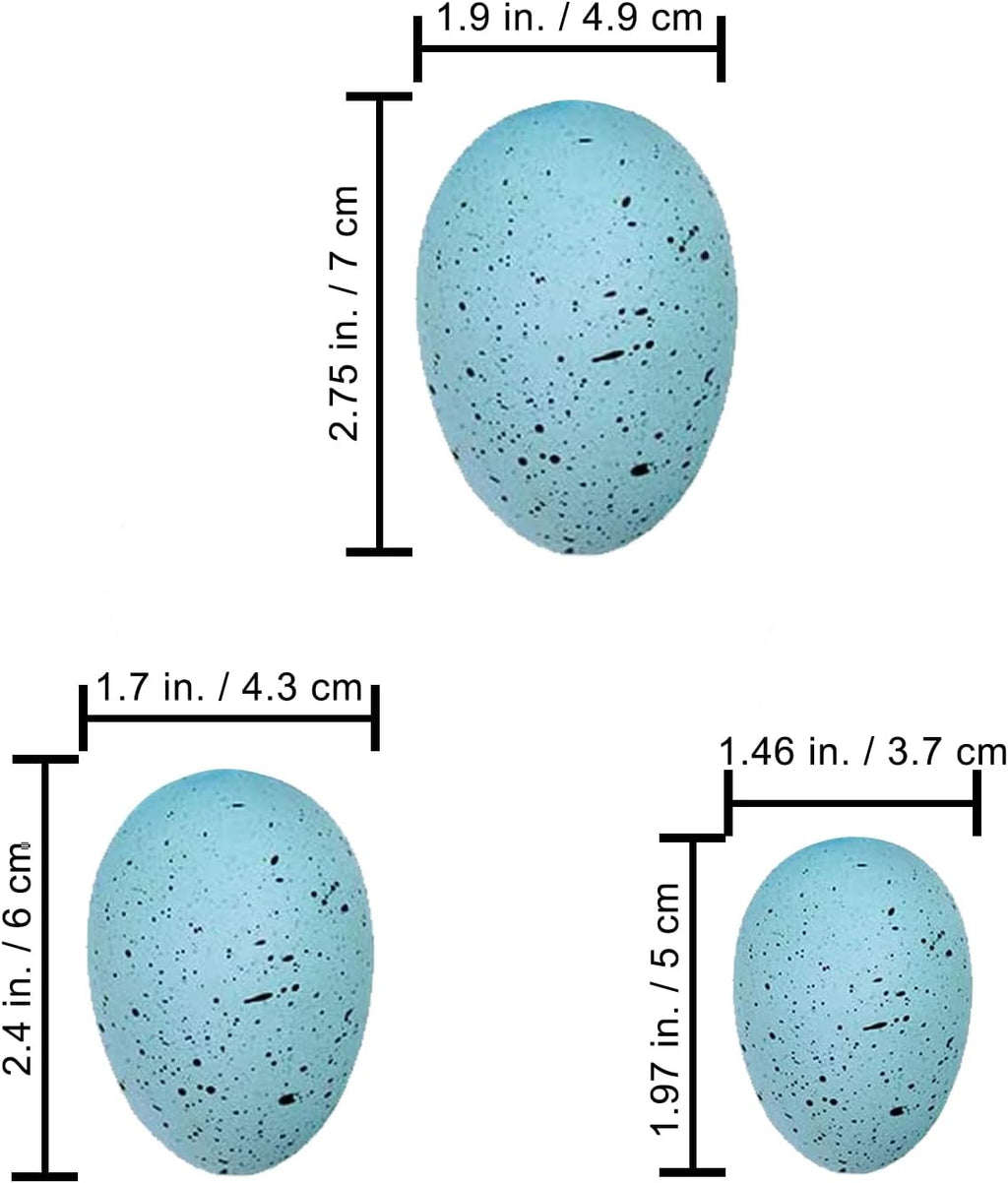 32 Pcs Assorted Faux Foam Speckled Eggs - Decorative Pastel Eggs for DIY Easter Wreath, Centerpiece, Bowl, Basket