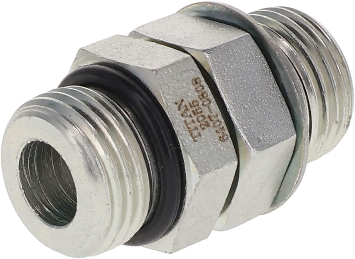 TITAN FITTINGS | Adjustable Union 1/4" ORB Male x 1/4" ORB Male | Hydraulic Adapter