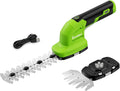2 in 1 Hedge Trimmer Cordless, 7.2V Electric Grass Cutter Hedge Shears, Handheld Shrub Bush Trimmer, Lightweight
