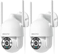 2K Security Cameras Outdoor, 360°Pan-Tilt View 2.4G/5G WiFi Security Camera with Motion Tracking, Spotlight & Siren