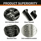 M4 x 16mm (50 Pack) Flat Head Socket Cap Screws Countersunk Allen Bolts, Black Oxide 304 Stainless Steel 18-8, Fully Machine Thread