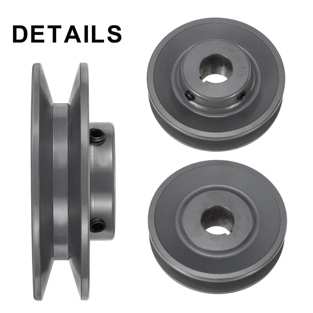 uxcell BK36-7/8 V-Belt Sheave 7/8" Bore, 3-3/4" OD Single Groove Web Sheave