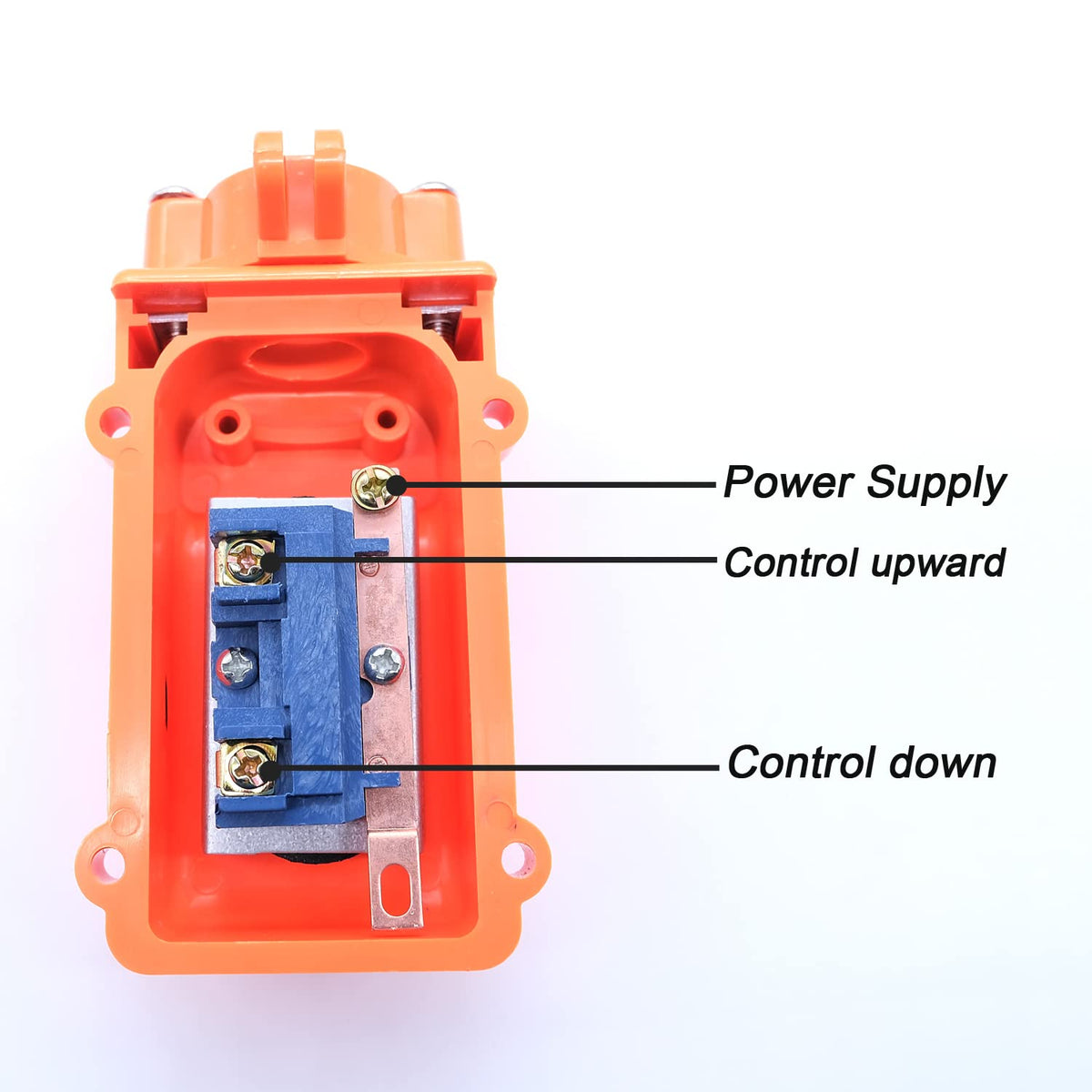 mxuteuk Rain Proof Up-Down Switch Control Station, Crane Pendant Hoist Push Button Switch Momentary COB61-UP-DOWN