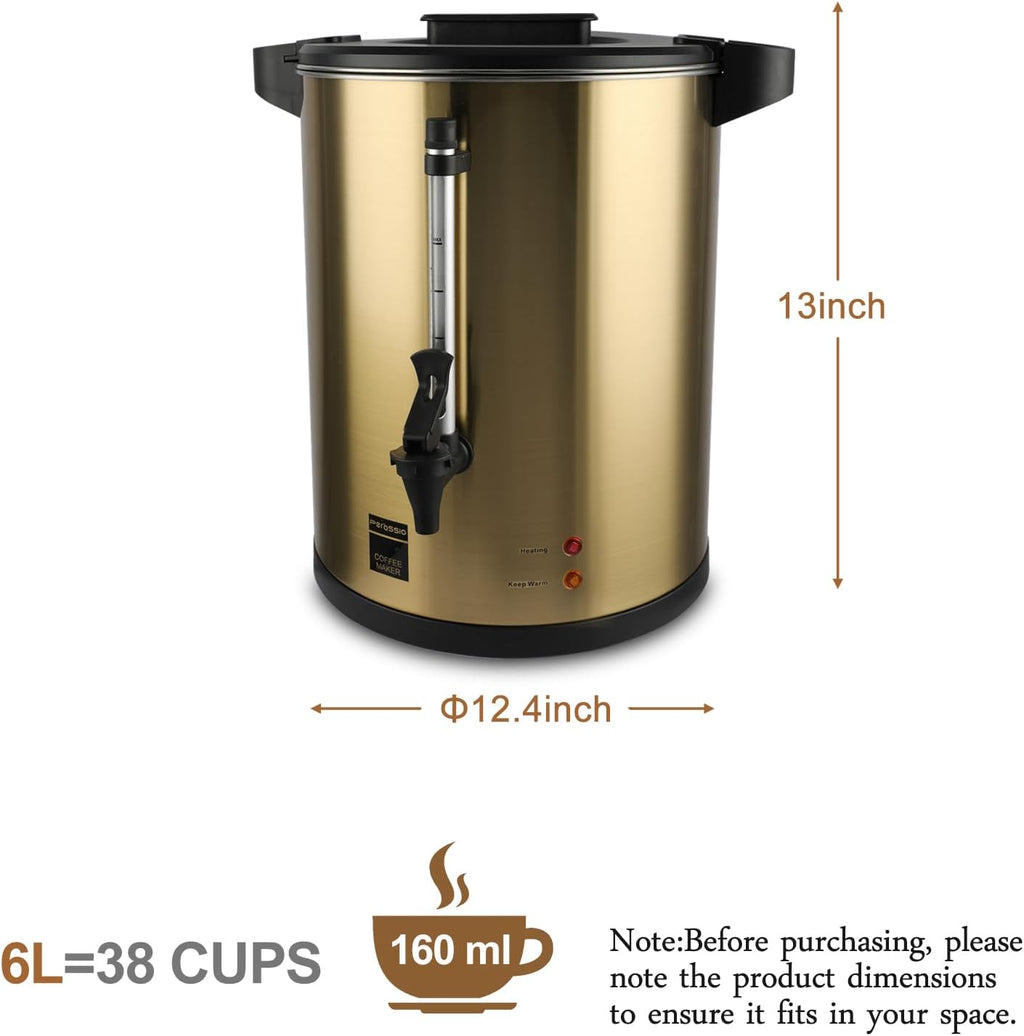 38 Cup Coffee Urn 304 Electric Hot Coffee Dispenser Percolator