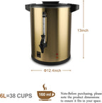 38 Cup Coffee Urn 304 Electric Hot Coffee Dispenser Percolator