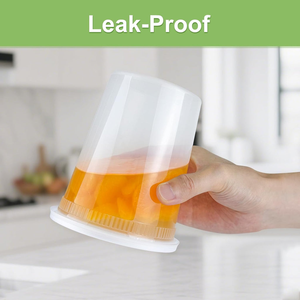 60 Sets (120-Piece) Deli Containers with Lids, 32/16/8 oz X 20 Set Each, Leak-Proof & BPA Free Airtight Takeout