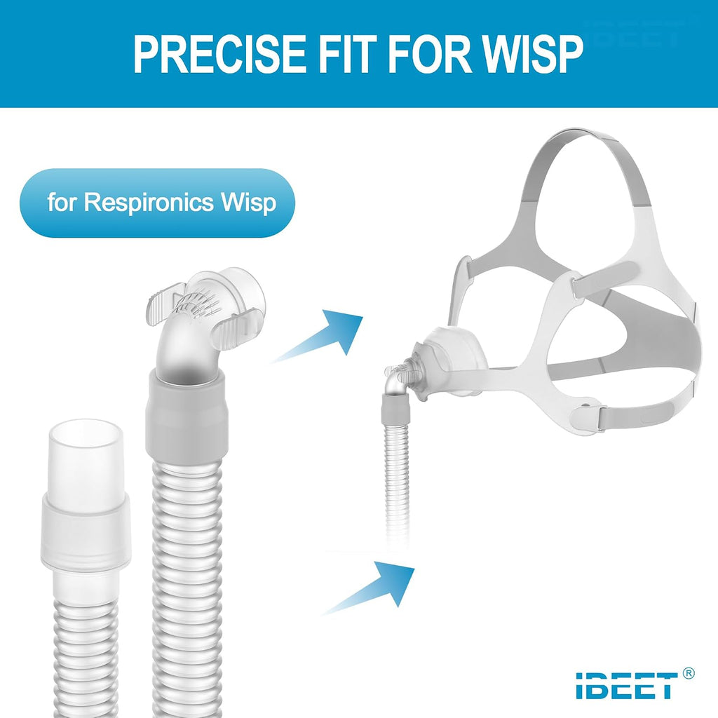 Replacement Tube Assembly for Wisp Nasal Mask, IBEET Short Tube for Wisp Connecting Hose, Replacement CPAP
