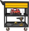 5-Tier Heavy Duty Tool Cart, 400Lbs Capacity Carbon Steel Rolling Cart with 2 Drawers, Mechanic Tool Storage