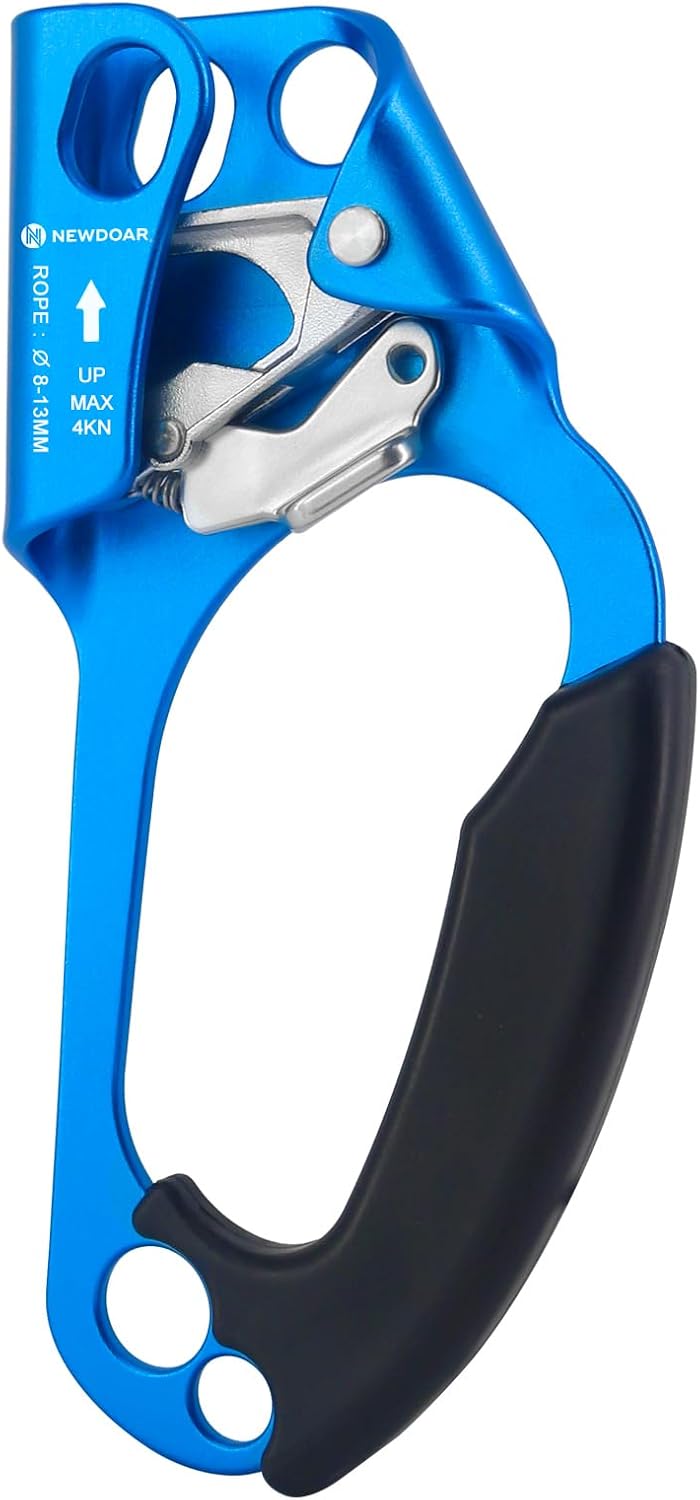 UIAA & CE Certified Hand Ascender Rock Climbing Tree Arborist Rappelling Gear Equipment Rope Clamp for 8~13MM Rope