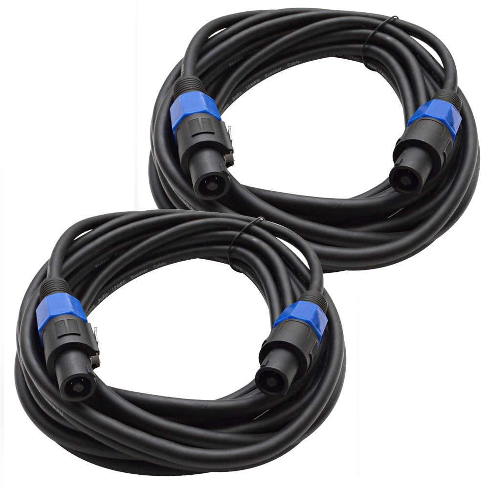 TW12S25Pair 12 Gauge 25-Feet Speakon to Speakon PA/DJ Speaker Cable