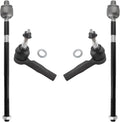 BOXI (Set of 4) Front Inner & Outer Tie Rod End Links Fit for Chevrolet Equinox/for GMC Terrain 2010 2011 2012 2013 2014 2015 2016 2017 Fit for 2.4L Models Only | Replace ES800640 EV800648