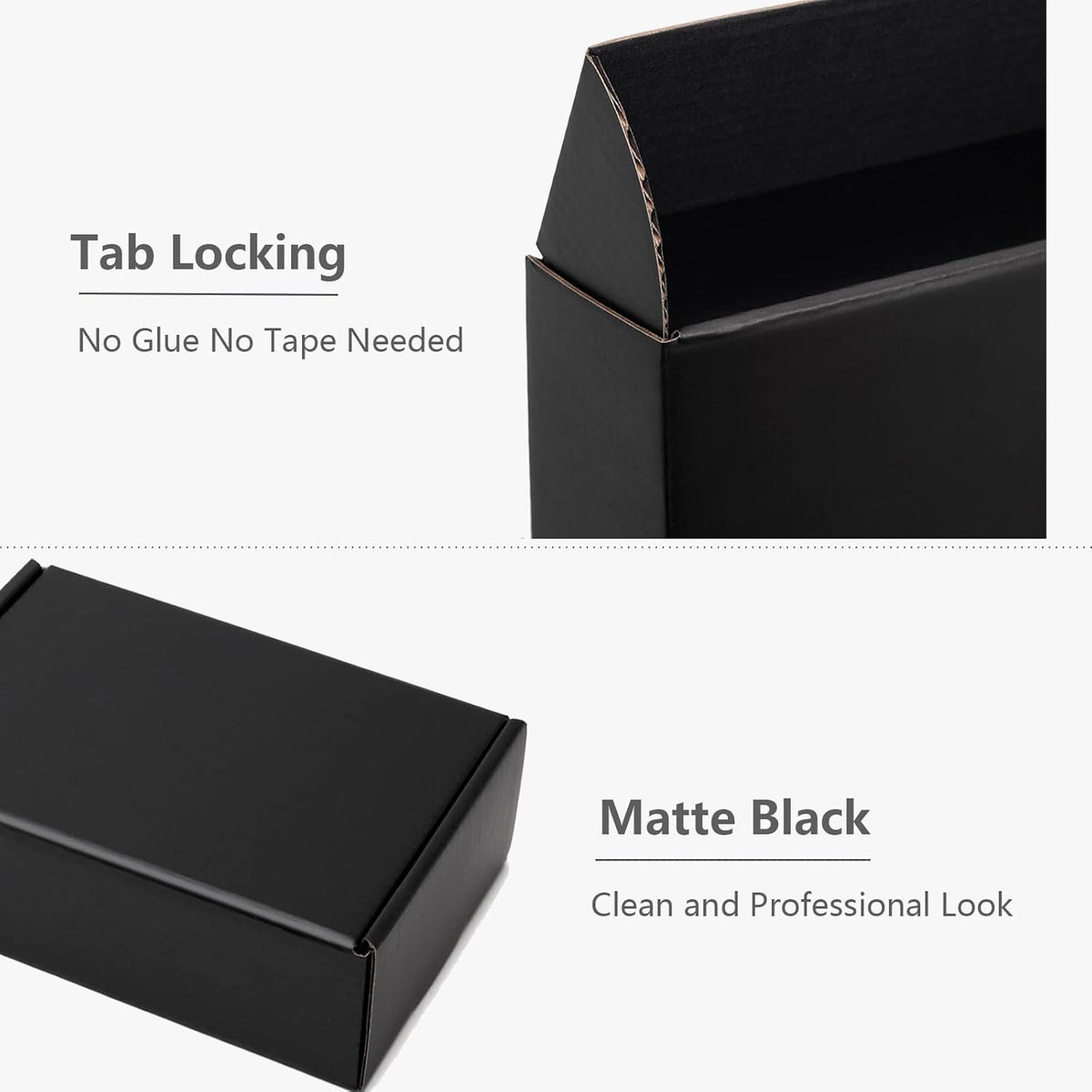 Black Shipping Boxes 12x9x6 Inches 16 Pack Corrugated Cardboard