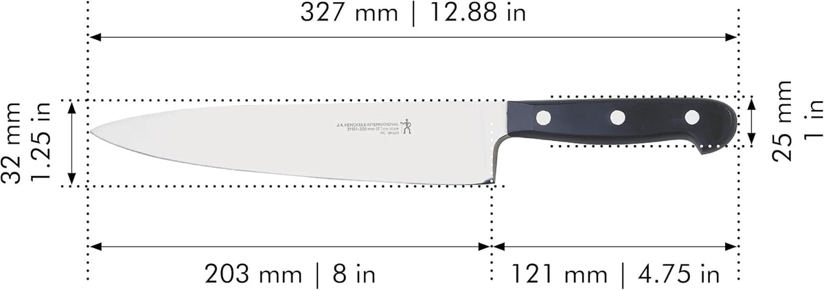 Classic 8-Inch Chef Knife, Razor-Sharp, German Engineered