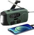 7400mWh Emergency Weather Radio, Portable Solar Hand Crank Radio AM/FM/NOAA, with 3 Mode Flashlight & Reading Lamp