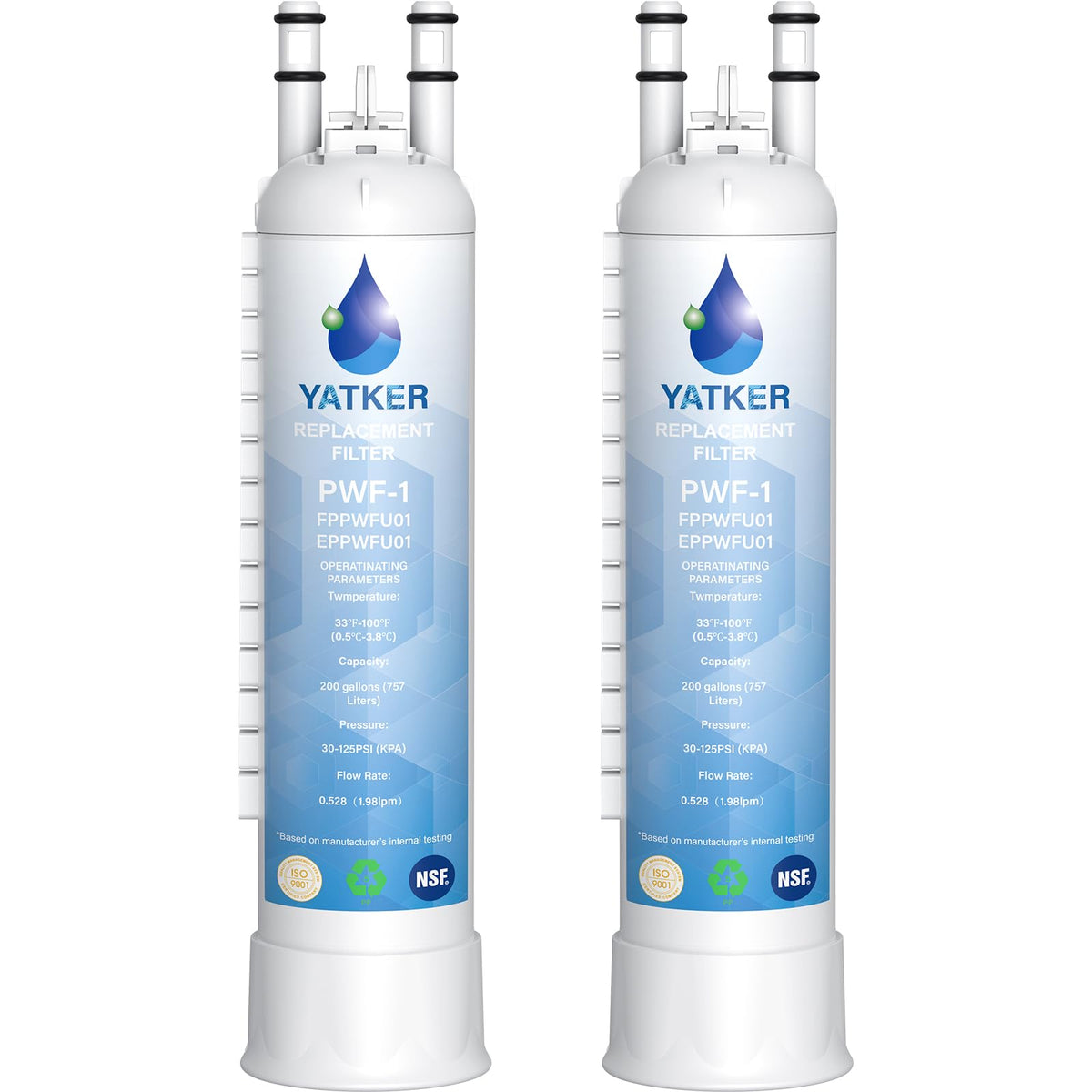 FPPWFU01 Water Filter Replacement 2 Packs