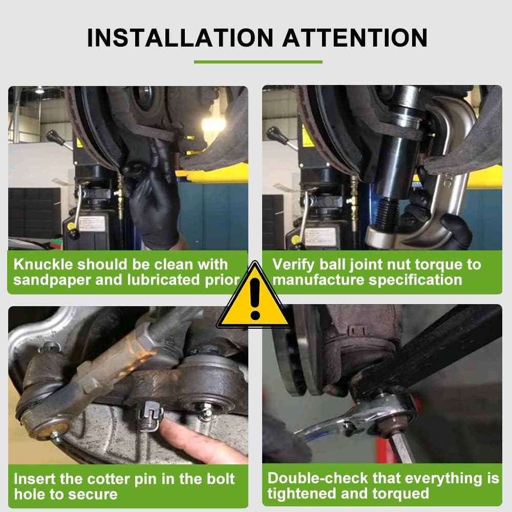SCITOO 8pcs Front Suspension Kit Lower Control Arm And Ball Joint Sway Bar Links Outer Inner Tie Rod End Links Fit for Honda Civic 2006 2007 2008 2009 2010 2011 Coupe Sedan 1.8L