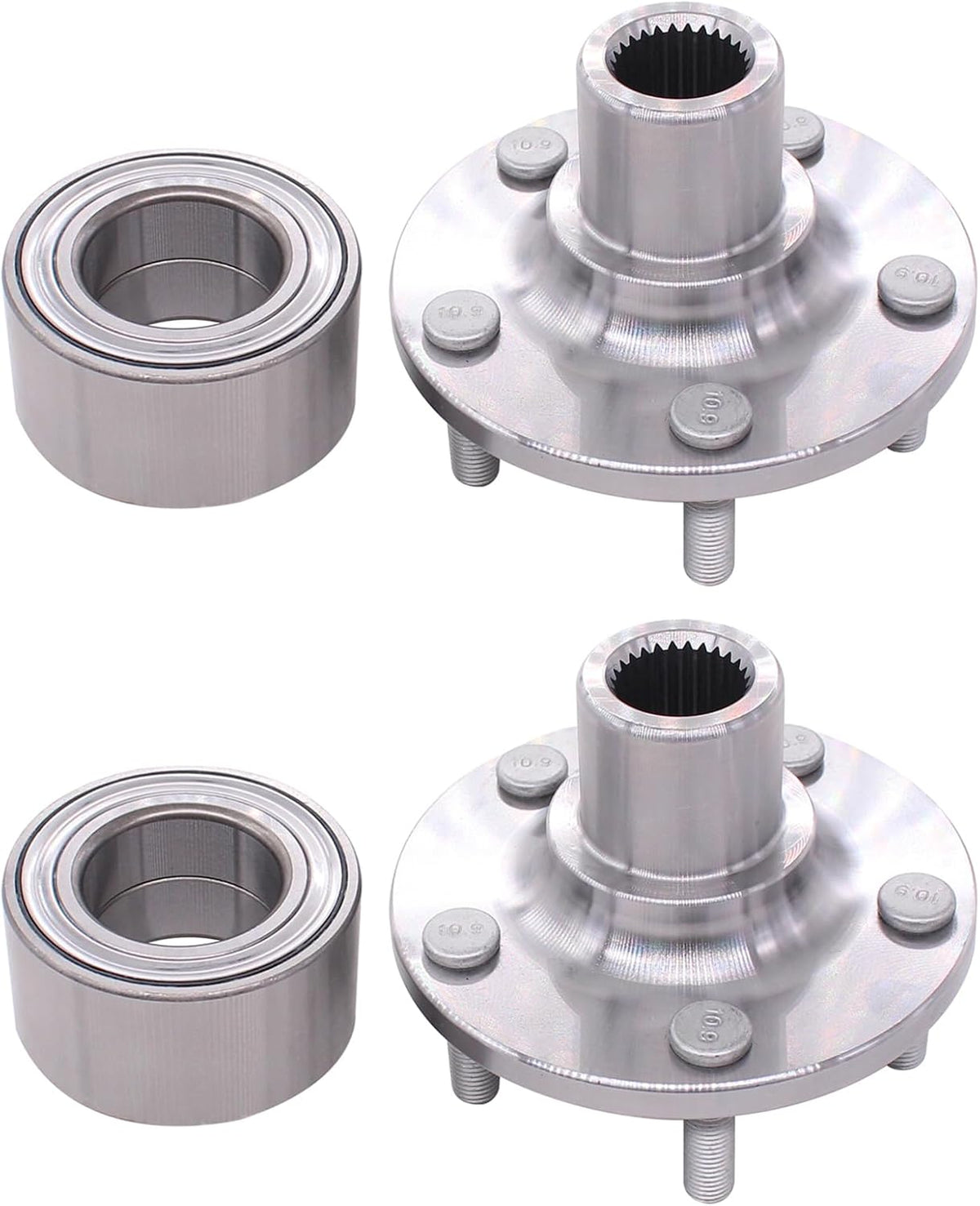 Front Driver and Passenger Side Wheel Hub Bearing Assembly