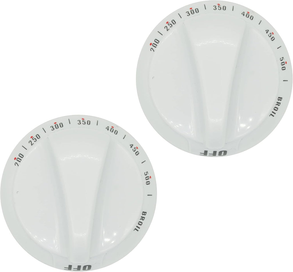 WB03K10036 Gas Range Thermostat Stove Knob Control White (2PCS) | Compatible with GE & Hotpoint Range Oven, Kitchen