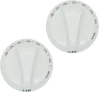 WB03K10036 Gas Range Thermostat Stove Knob Control White (2PCS) | Compatible with GE & Hotpoint Range Oven, Kitchen
