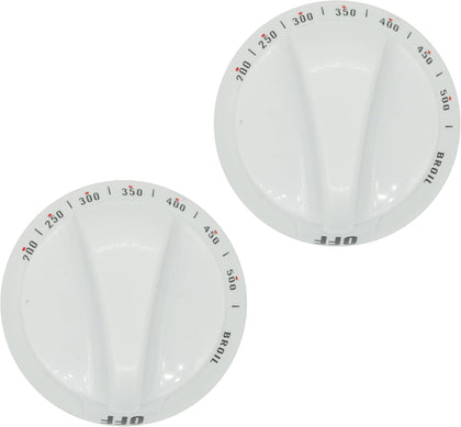 WB03K10036 Gas Range Thermostat Stove Knob Control White (2PCS) | Compatible with GE & Hotpoint Range Oven, Kitchen