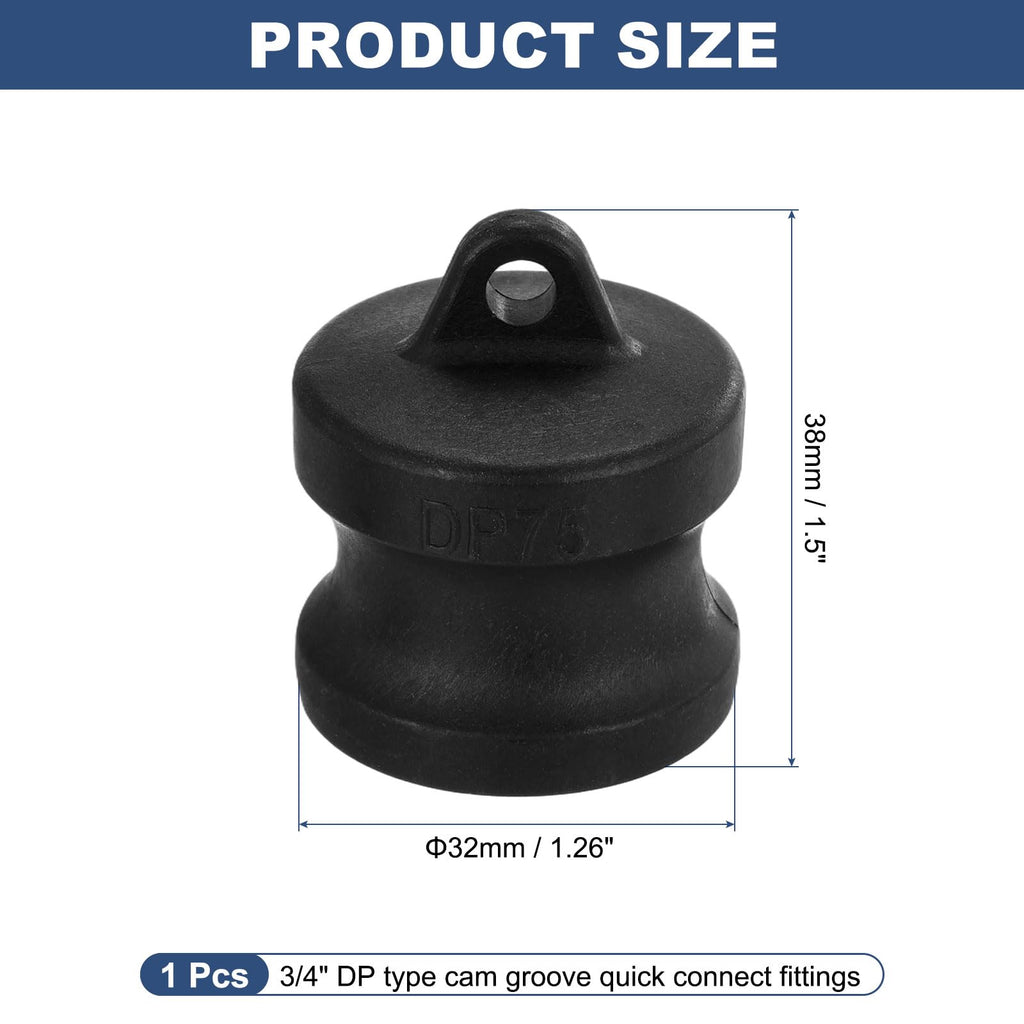 Kozelo Type DP 3/4" Poly Dust Plug Cam Lock Hose Fitting