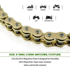 Gold 520 X-Ring Chain 118 Links - UniversalEnhanced Durability & Performance