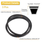 uxcell 3pcs B85 Classic Wrapped V-Belt, 88" Outer Circ B Profile V-Belt