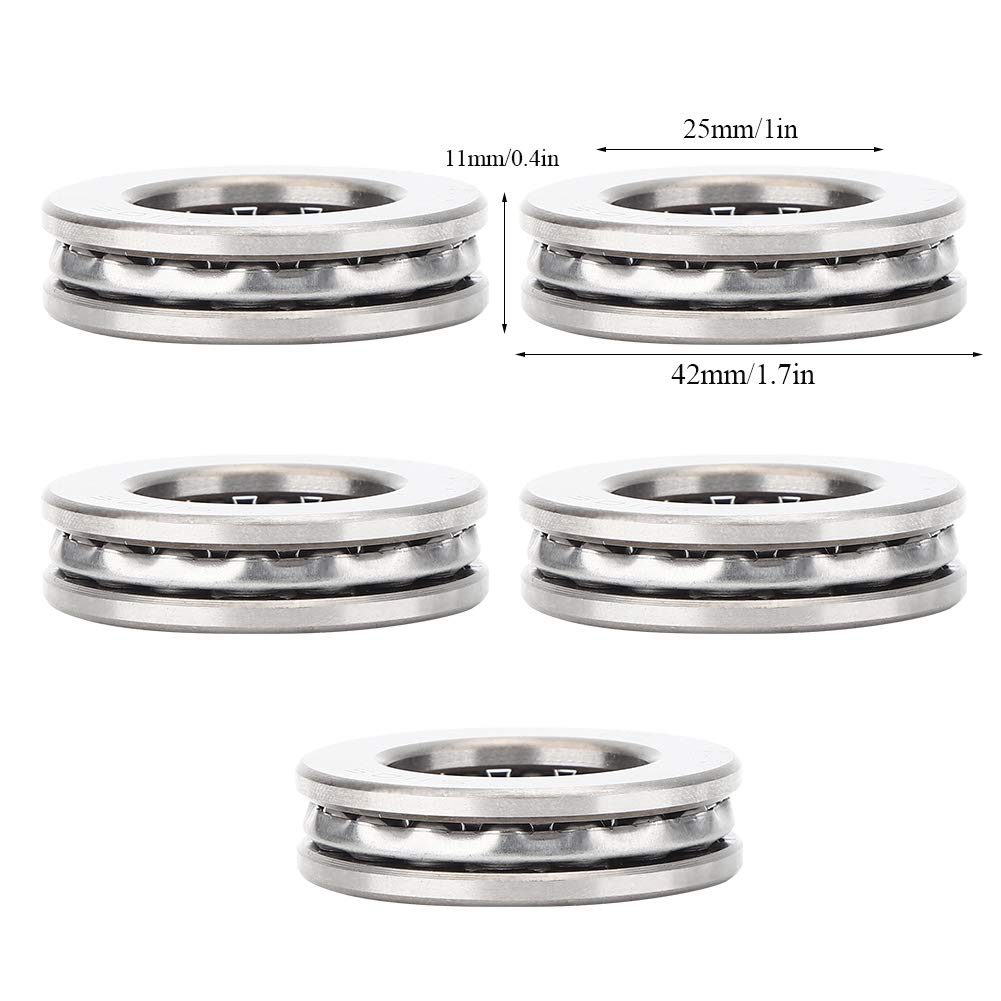 LICAEVEY 5pcs 51105 Axial Ball Thrust Bearing, Low Noise Plane Pressure