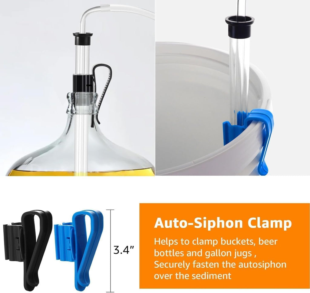 3/8" Auto Siphon 2 Pcs Racking Canes for Gallon Jugs, Wine, Beer or Mead | Beer Bottle Siphon Pump, Food Grade, with