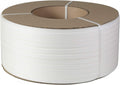 1/2" Strapping 9900 Ft Machine Grade 8x8 Core Polypropylene Heavy Duty Grade Strapping, 1 Roll, White