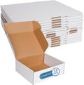 12" x 10" x 4" White Corrugated Cardboard Shipping Boxes Set of 15