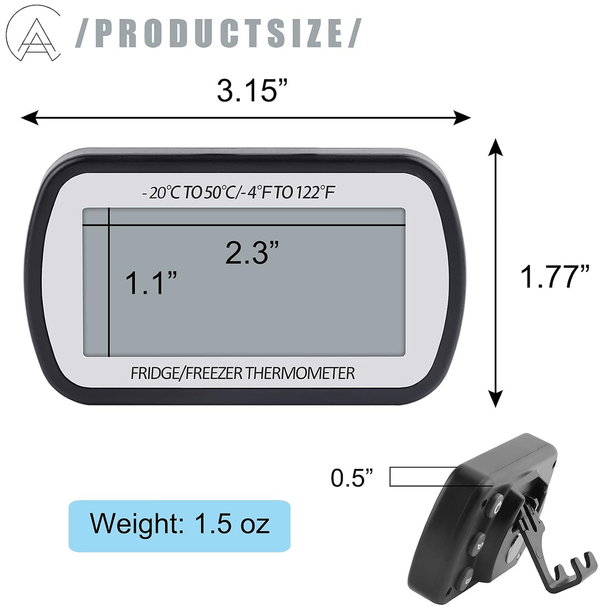 Refrigerator Thermometer Digital Fridge Freezer Thermometer 2 Pack