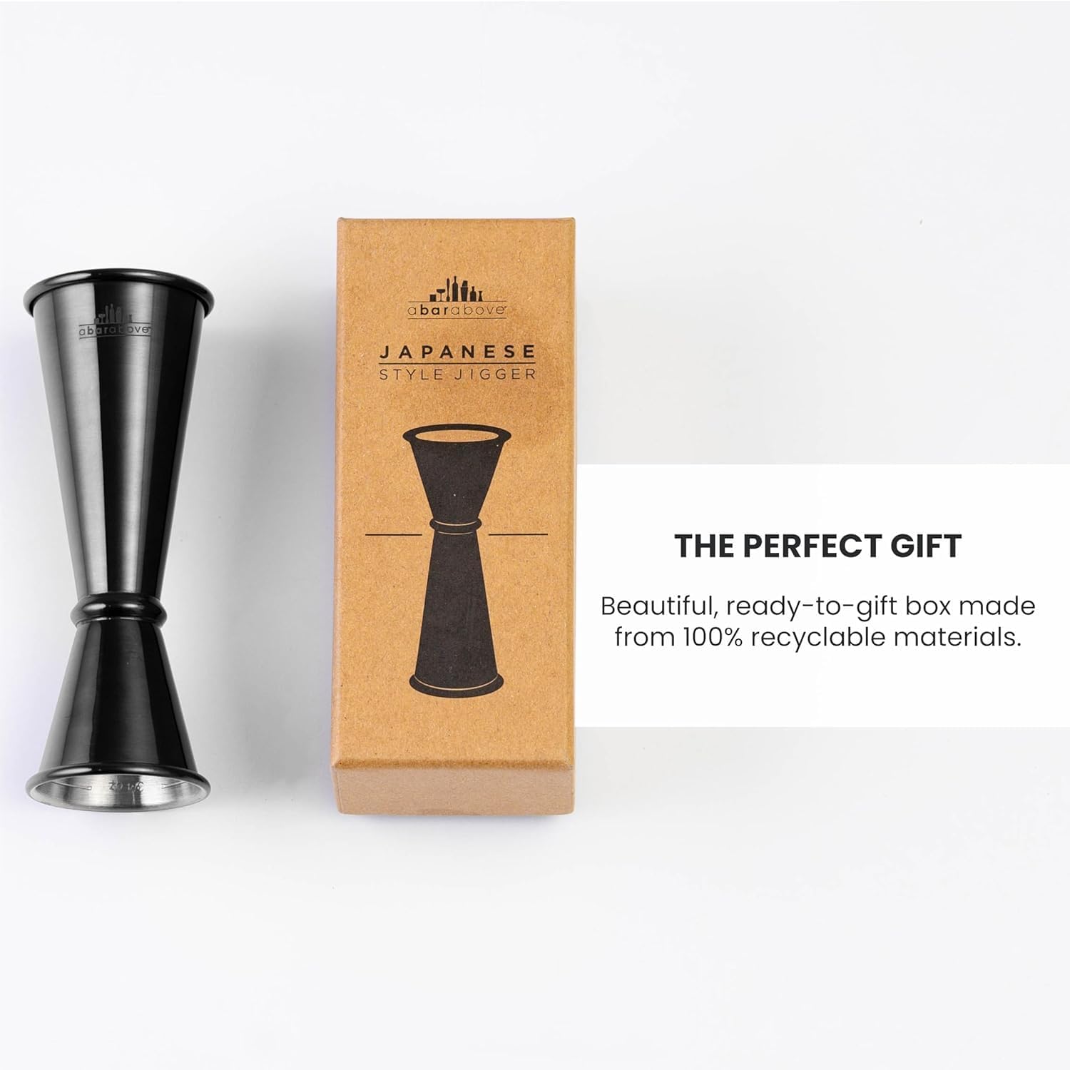 Premium Japanese Jigger, with 8 Measurements Inside, Professional and Heavy-Duty, 304 Stainless Steel Cocktail Double