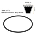 uxcell 3V900 Rubber V Belts 90" Length x 0.38" Width x 0.31" Thick, Industrial Power Transmission Belt, 2pcs