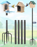 Smart Bird Feeder Pole Stand, 93 Inch Bird House Pole for Outdoors Heavy Duty Adjustable Mounting Pole for Smart Bird