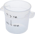 Storplus Round Food Storage Container with Stackable Design for Catering, Buffets, Restaurants, Polypropylene (Pp), 1