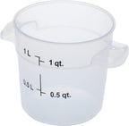 Storplus Round Food Storage Container with Stackable Design for Catering, Buffets, Restaurants, Polypropylene (Pp), 1