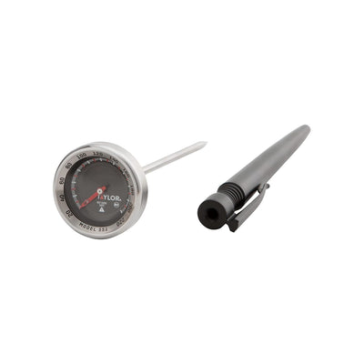 Pro Series Analog Instant Read Thermometer – 5" Stem, NSF Stainless Steel Dial Gauge with Pocket Clip, 120°F to 220°F