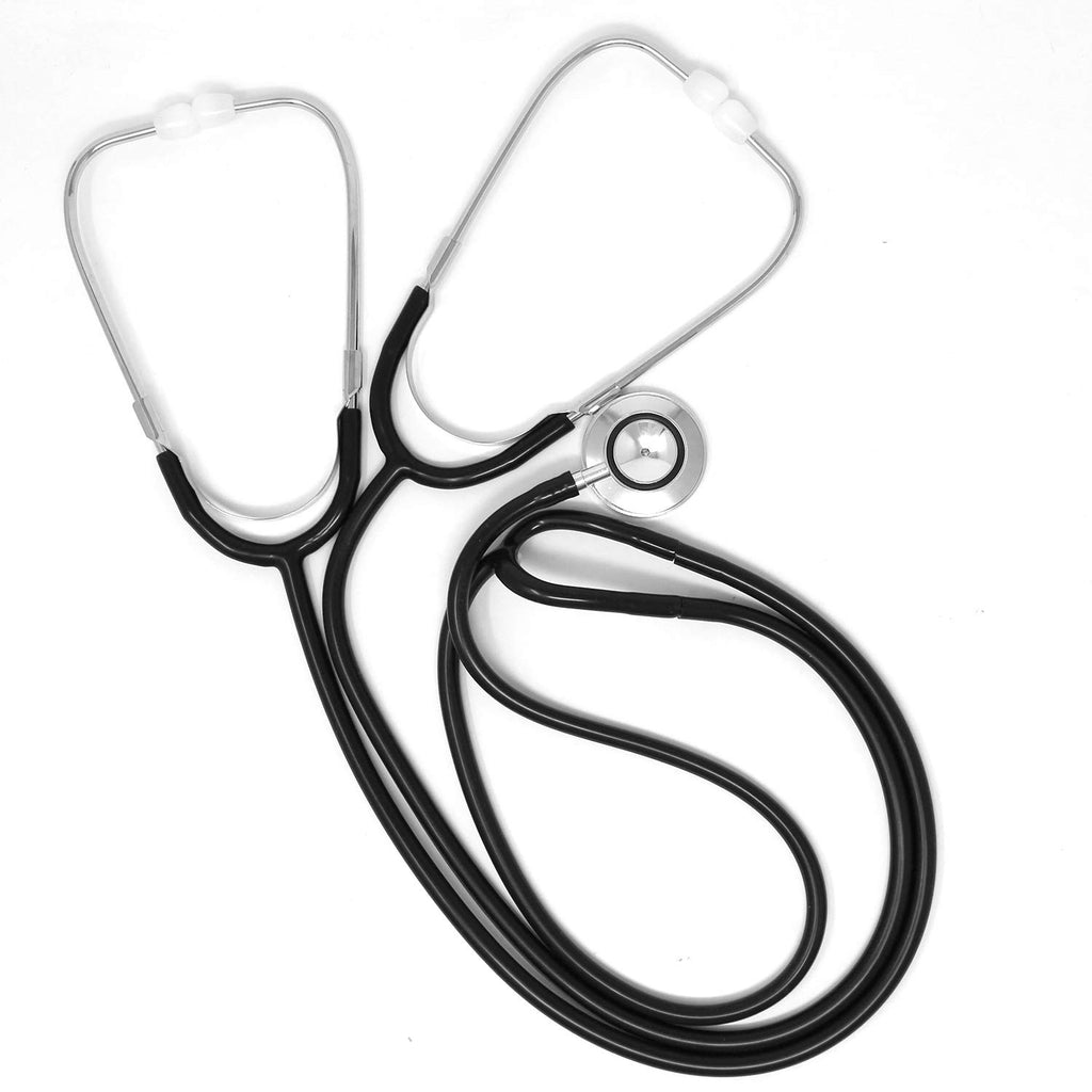 Dual Head Teaching Stethoscope - Nursing Student Stethoscope - Medical Training Stethoscope, Black