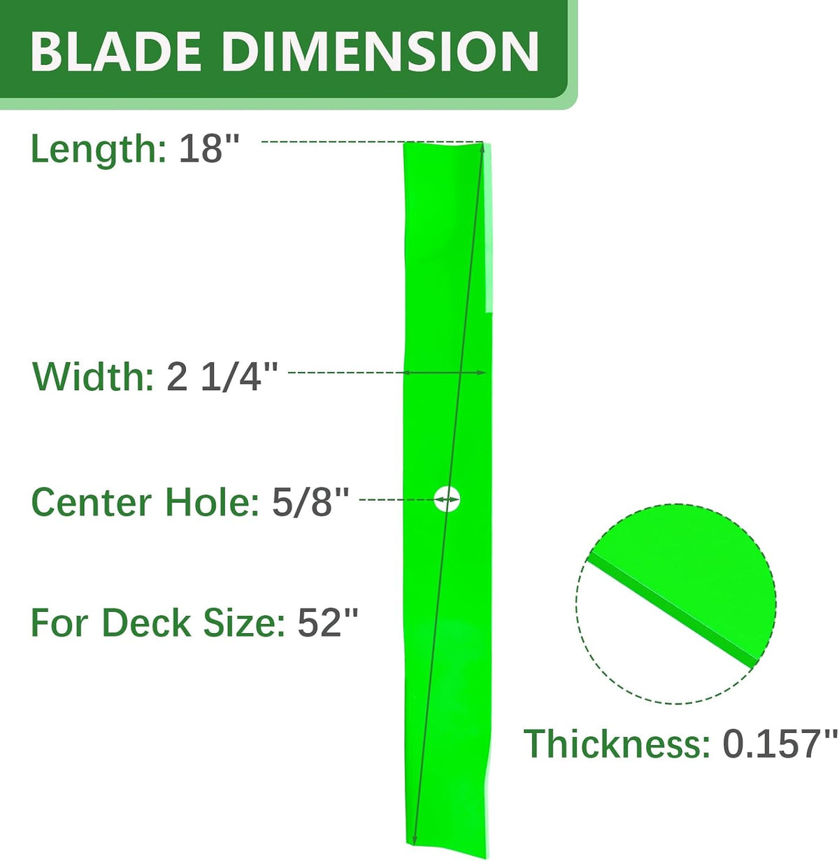 52 Inch Mower Deck High Lift 04771200 Blades Fit for Ari ens IKON X XD XL Edge 52 Gravely ZTX ZT X XL HD 52 Zero Turn Mower (3 Pack)
