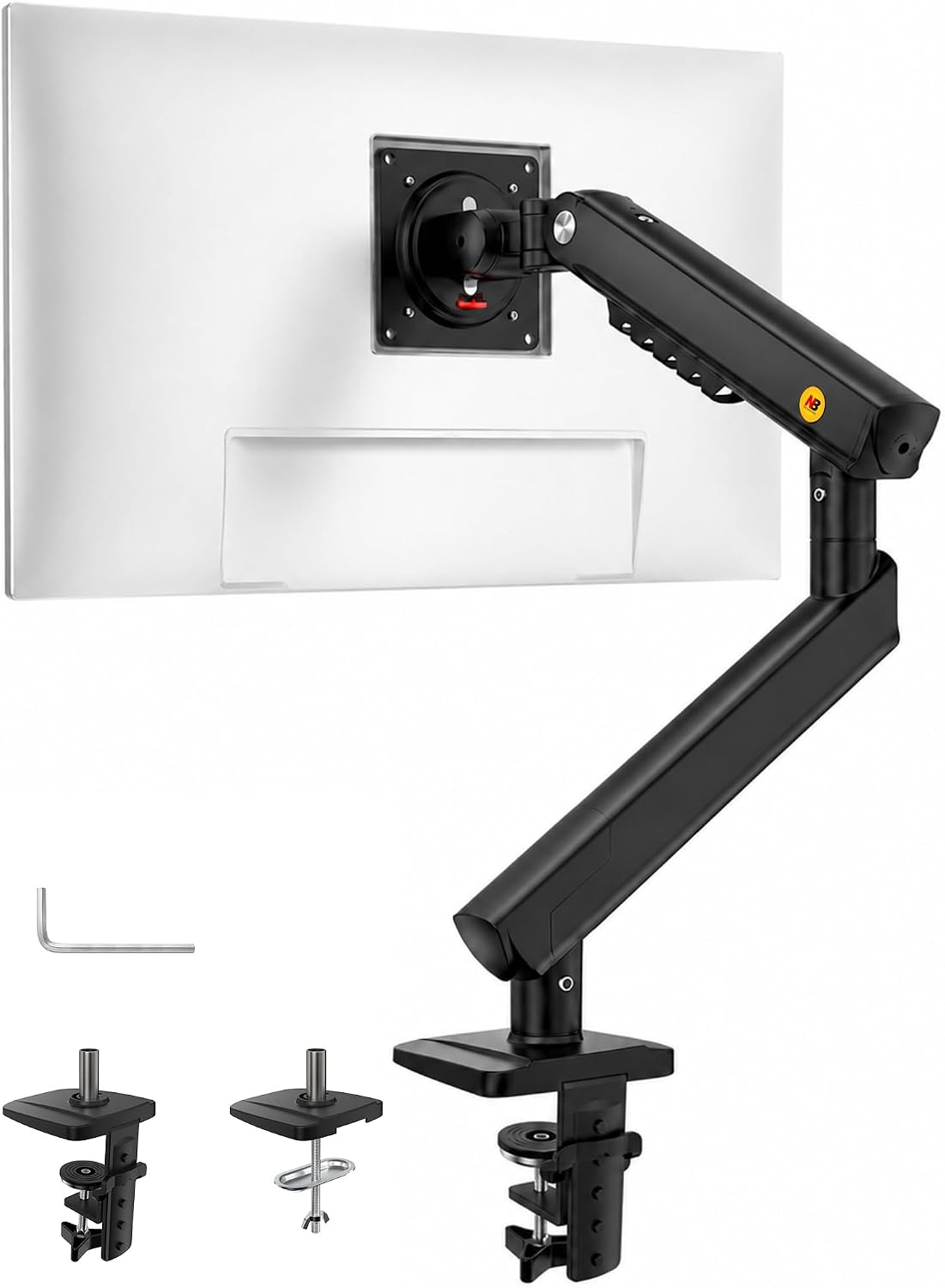 NB SmooVex Monitor Mount, Monitor Stand fits up to 32 Inch, Mechanical Spring Mount, VESA 75/100 mm, Model-A5(Black)